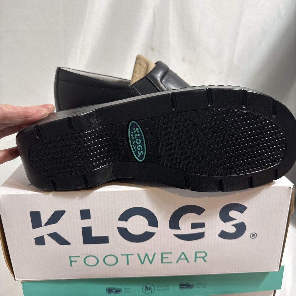 Klogs Naples Work Shoes Wide Sizes Womens Leather Black Brown 13w 14w Smooth - Picture 6 of 8